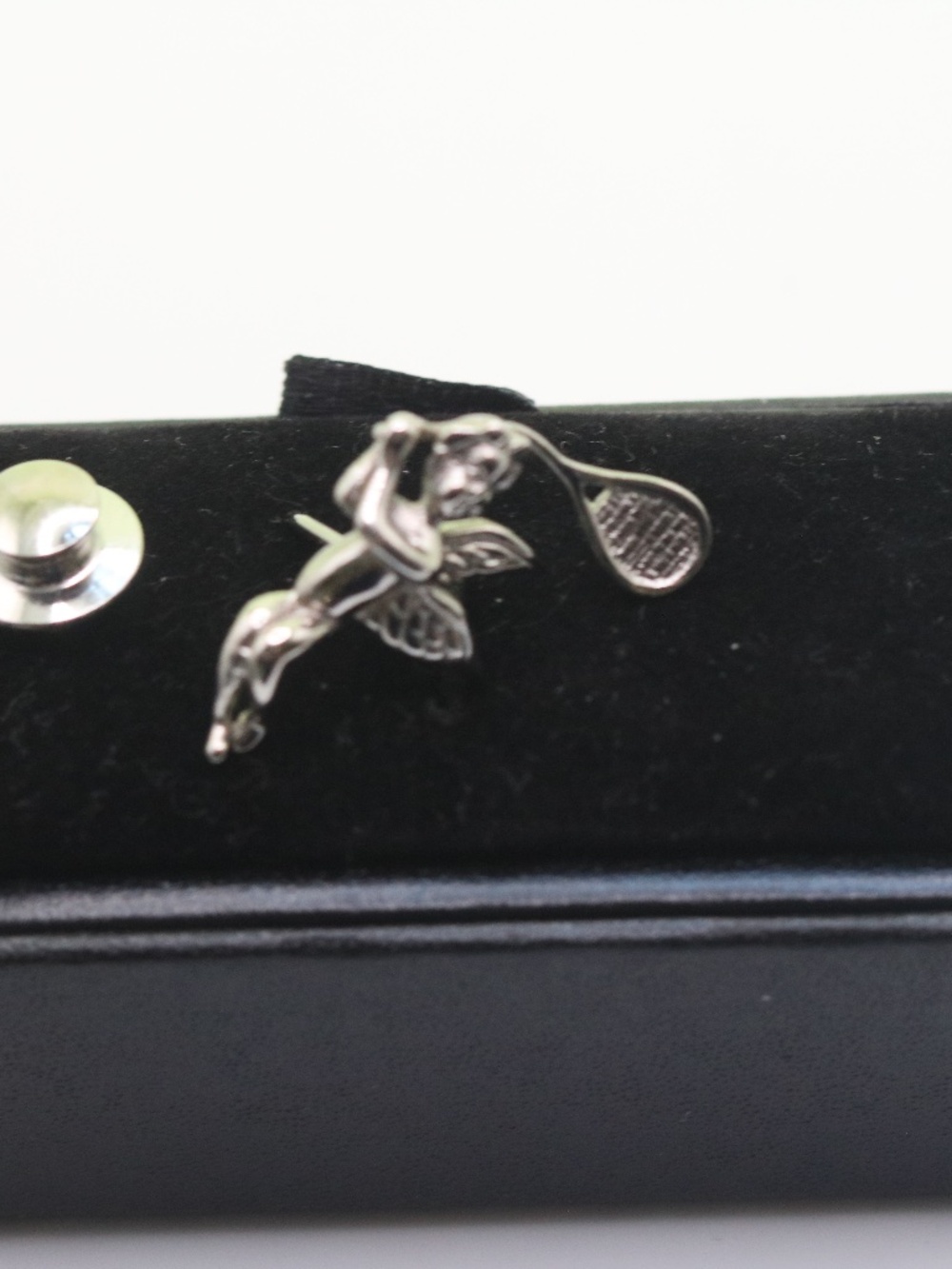 Tennis Player Guardian Angel Lapel Hat Pin